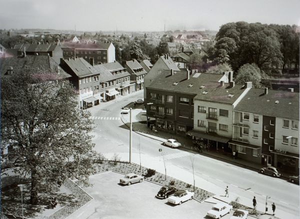 Wickrather Markt 1970 (Luftaufnahme)
