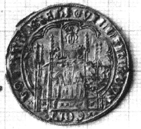 Eine der Goldmünzen (3.63 g), aufgenommen durch Herrn Dr. Berghaus vom Landesmuseum Münster am 26. Januar 1959.