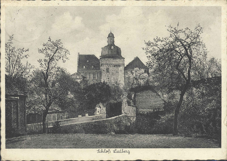 Historische Postkarte Schloss Liedberg