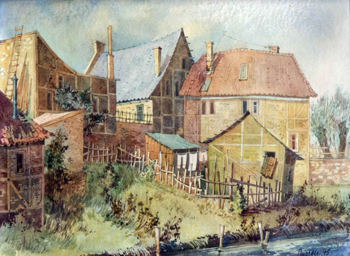 Der „Malerwinkel“ – Aquarell HuVV Wickrath