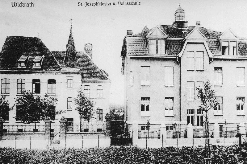 Schule und St.-Joseph-Kloster (ab 1907 Krankenhaus)